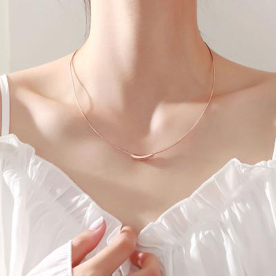 China Chic design CLASSIC female Korean temperament necklace eggplant smile clavicle chain necklace wholesale for sale