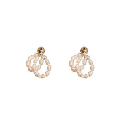 China New Arriva Ladies Jewelry CLASSIC Earrings Shape Gold Plated Fashion Tassel Stud Earrings Girl Party Pearl Earrings 14k for sale