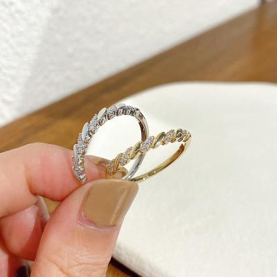 China Luxury CLASSIC 925 Copper Silver Plated Zircon Eternity Rings For WomenBig Gift Wholesale Lots Bulk Wedding 925 CZ Band Ring for sale