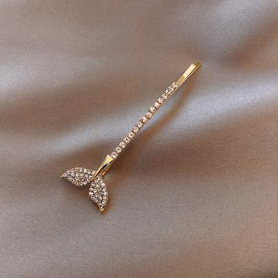 China Women Hairpin Fashion Headdress Mermaid Dolphin Hairpin Girl Rhinestone Korean Hair Clip Diamond Hair Accessories for sale