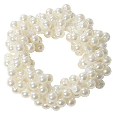 China Wholesale Big Hair Rope Pearl Hair Rope Ring Elastic Rubber Band Women Hair Accessories for sale