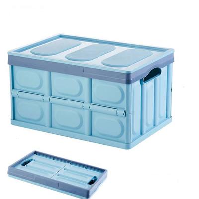 China 2021 Folding Portable Color Folded PP Plastic S M L Sizes Space Saving Household Storage Box for sale