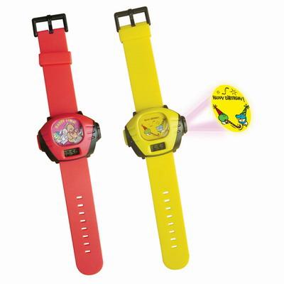 China Multiple Time Zone Cartoon Images Customized Kids Projection Watch for sale