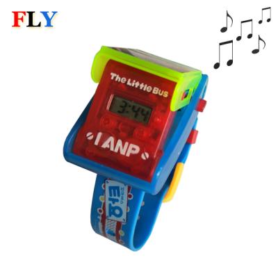 China Multiple Time Zone Flashing Light Watch with Music for sale