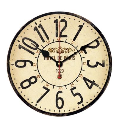 China 10 Inch Fashion Style Antique Hot Wooden MDF Wall Clock Frameless Clock for sale