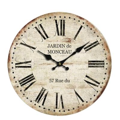 China Antique Style 60CM Fashion Wooden MDF Wall Clock Frameless Clock for sale