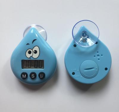 China Sustainable Water Drop Shaped Countdown Timer With Sucker Kitchen Timer for sale