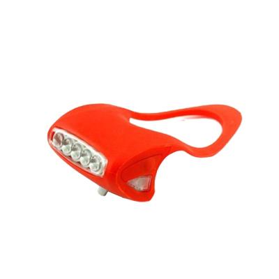 China Mini 7 LED Silicone Rubber Bicycle Bike Lights Mini Led Bike Light for sale