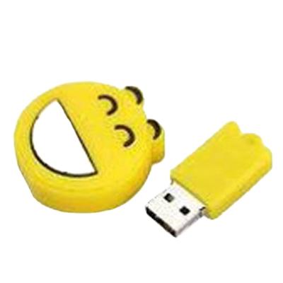 China Plastic USB Silicone Smile Flash Hard Disk 512gb Rubber Flying Disc for sale