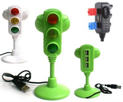 China Traffic Light Promotional Traffic Lights Shape Funny 4 Port USB Hub Server for sale