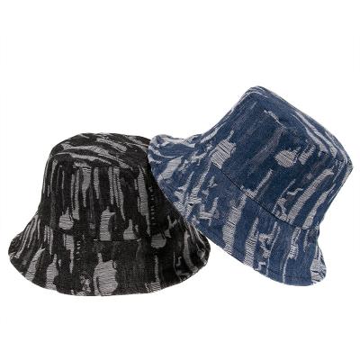 China Fashion Logo Unisex Washed Cotton Vintage Embroidered Custom Made High Quality Distressed Plain Color Foldable Bucket Hats for sale