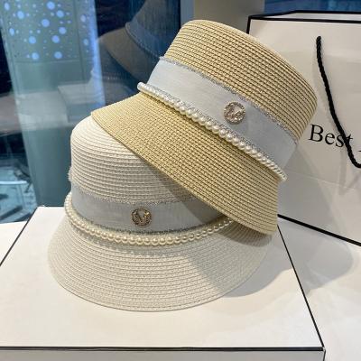 China Wholesale Fashional Straw Bucket Hat Sunscreen Summer Foldable Straw Hat Fashion Small Brim Beach Sun Hat For Women for sale