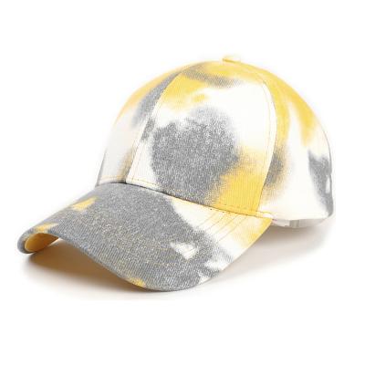 China COMMON Wholesale Custom Sunscreen Sun Hat Beach Dad Gorras Hat Tie Dye Print Baseball Cap Sports Adjustable Hat for sale