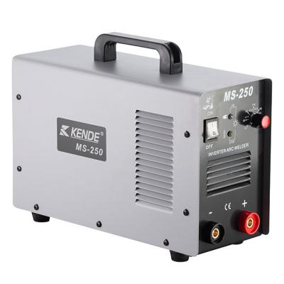 China Hotels KENDE Single Phase DC IGBT Stick Muttahida Majlis-e-Amal 250 Inverter Welder Portable Welding Machine MS 250 for sale