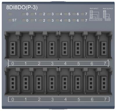 China Decowell Integrated I/O Multifunctional Modules 8DI8DO PLC Communication Module for sale