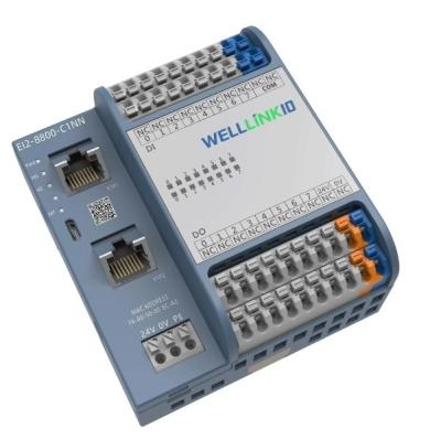 China Ethernet/IP I/O Module EI2-8800-C1NN 8di8do Input bidirectional output PNP for PLC by Decowell for sale