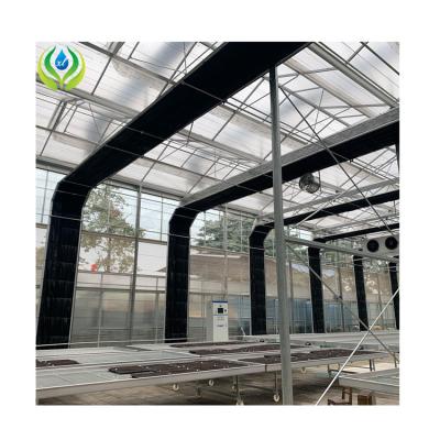 China Agriculture Planting Blackout Grow Lights Cooling System Plastic Sheet Poly Tunnel Greenhouse For Sale for sale