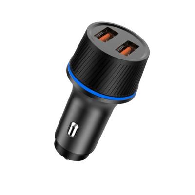 China Portable Mobile Phone USB Car Charger TPU Aluminum Alloy Car Mobile Phone Charger 36W/Universal Ipad/Camera/PDA/MP3 High Quality Dual USB Car Charger Dual USB Car Charger 36W for sale