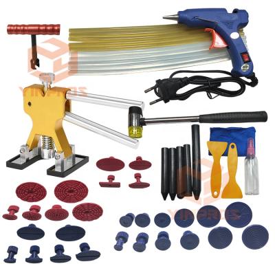 China Marble Work Car Dent Repair Remover 50 Pieces Set Car Dent Removal Tool Kits with Glue Gun Glue Stick Puller and Toolings Bag for sale