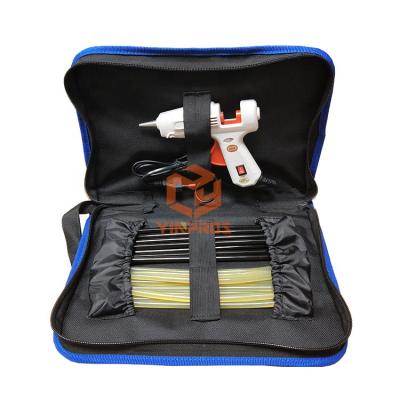 China New Arrival Mini Hot Sale 20W Hot Melt Glue Glue Gun With 7mm Black And Yellow Extension Tool Hair Stick Glue Kit For Wig for sale