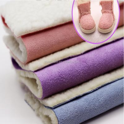 China Shrink-resistant suede fabric bonded sherpa fabric for winter clothing for sale