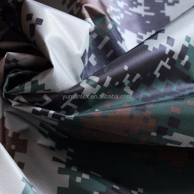 China Antistatic Digital Printed And PU Polyester Oxford Camouflage White China Textile Fabric for sale