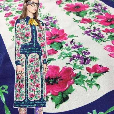 China Anti Static Floral Custom Design Polyester Faille Fabric Digital Printing for sale