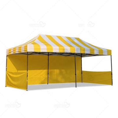 China Custom 3x6m Big Folding Sound Fire Retardant Portable Waterproof Aluminum Trade Show Gazebo Canopy Tent for sale