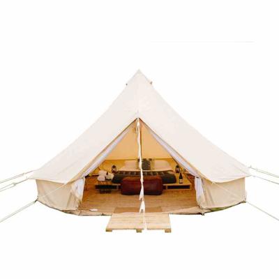 China Rust Additives Large Space Bell Tent 5m Outdoor Canvas Bell Tent Straight Fastening Type Bell Tent Road Trips For Sale for sale