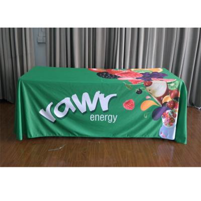 China Custom printed 100% polyester hanging fabric banner printing table cover fabric for sale