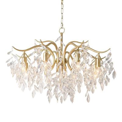 China Modern Decoration Indoor Lighting New Arrival Styles Hotel Modern European Style Chandelier Ceiling Crystal LED Indoor Lighting Gold Color Home Decorative Light for sale