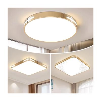 China Nordic Simple Design Modern Home Decor Indoor Lighting Indoor Lighting Round Square Shape Gold Color Kitchen Dining Room Bedroom Children Ceiling Lights LED for sale