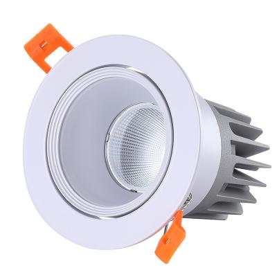 China Save Energy Energy Saving Adapt LED Anti Glare Spot Light Commercial Decoration Round COB Ceiling Spotlight For Home Office for sale