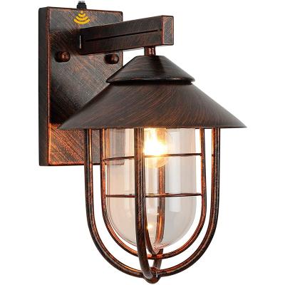 China Dawn Sensor Outdoor Wall Lantern Porch Yard Wall Lamp Oil Garden Nautical Style Dusk Retro Garden Light Retro Outdoor Wall Lantern Oil Rubbed Bronze Lights for sale