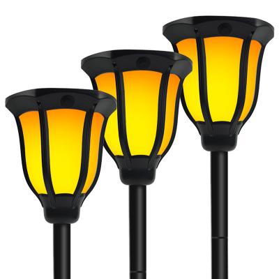 China Eco-Friendly 96 LED Pathway Lights Solar Lamps Eco-Friendly Retro LED Landscape Lights Outdoor Waterproof Garden Yard with Flickering Flame for sale