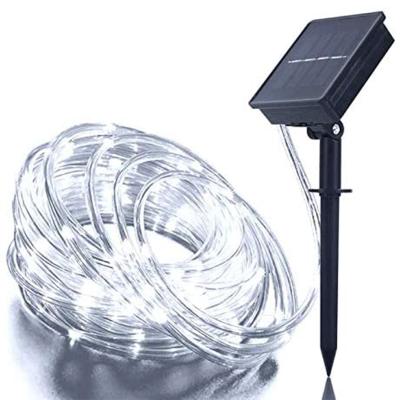 China Outdoor Decoration 10 Meters 100 LED Copper Wire Tube Waterproof Solar Power Holiday LED String Light For Christmas for sale