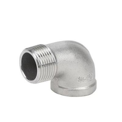 China SS304/SS316 Goods In NPT BSPT BSPP SS304 Stock Male Female Thread Round Type 90 Degree Stainless Steel M/F Elbow for sale