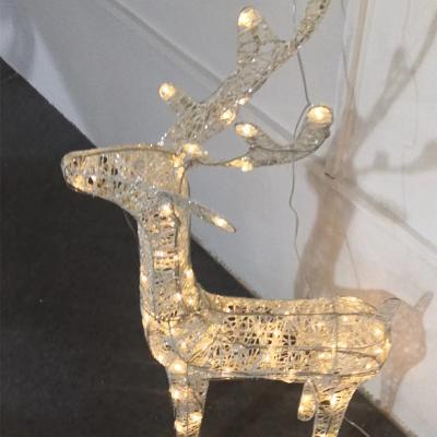 China Light Fawn LED Iron Art Home Decoration Holiday Shopping Mall Shop Window Light Deer for sale