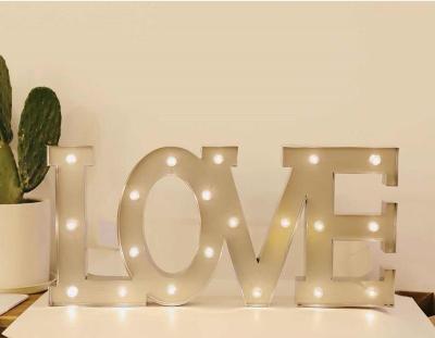 China Metal Lamp Marquee Light LOVE Battery Operated Christmas Lights for sale