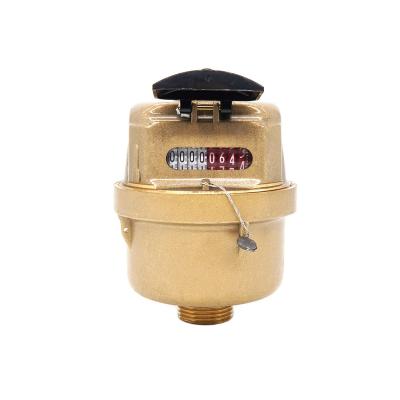 China Can be equipped with pulse output transmission Residential Domestic Household Kent Piston Displacement Volumetric Brass Body Dry Type R160 R200 DN15 Water Flow Meter Digital for sale