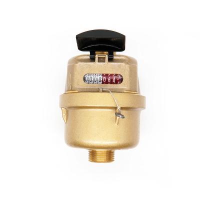 China Can be equipped with pulse output transmission Household Kent Volumetric Rotary Piston Water Meter With Brass Body R160 China manufacture for sale