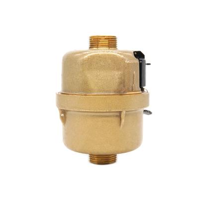 China Can be equipped with pulse output transmission Digital Water Meter Brass Body Kent Volumetric Rotary Piston Water Meters With Pulse Reed Switch Remote Reading for sale