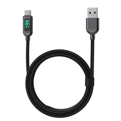 China Wholesale Custom High Quality Fast Charging Speed ​​100W USB C to USB C Data Cable Fast Charger Digital Display Zinc Aluminum Current Cable for sale