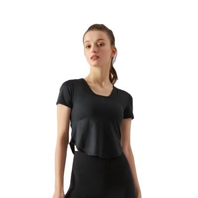 China Designer Custom Women Nylon Spandex Breathable High Quality Fitness Yoga Wear Gym Sports Tops for sale