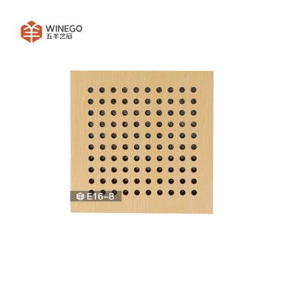 China Perforated Wood Acoustic Wall Panels , Decorative Sound Proof Wood Panels CE FSC for sale