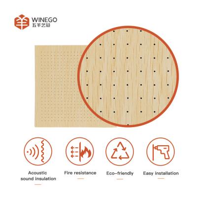 Chine Panneaux de bois pour murs acoustiques micro-perforés, panneaux insonorisés décoratifs 0,65 NRC à vendre