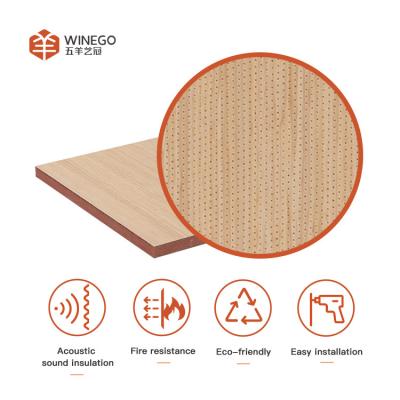 China Timber Decorative Super Micro Perforated Acoustic Panels Veneer HPL Melamine Finish for sale