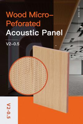 China Super Micro Perforate Acoustic Wood Panels Sound Absorbing 600x1200 1200x2400mm for sale