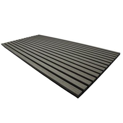 China Sound Absorption Acoustic Wood Slat Wall Panel On Black Felt Backing 0.85 NRC for sale