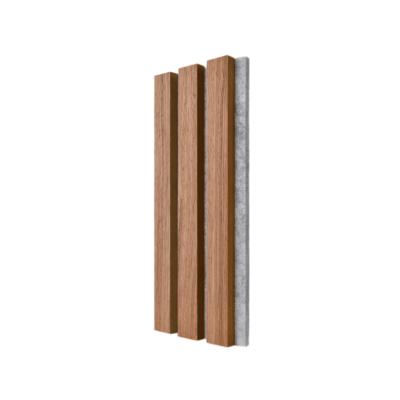 China Sound Proof Walnut Acoustic Wood Slat Panels Eco Friendly Engineered Veneer Finish for sale